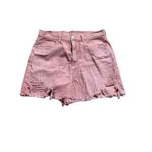 American Eagle Highest Rise Mom Short Pink Sz 12 100% Cotton